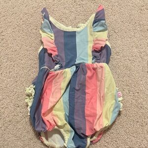 Ruffle Butts Pastel Striped romper